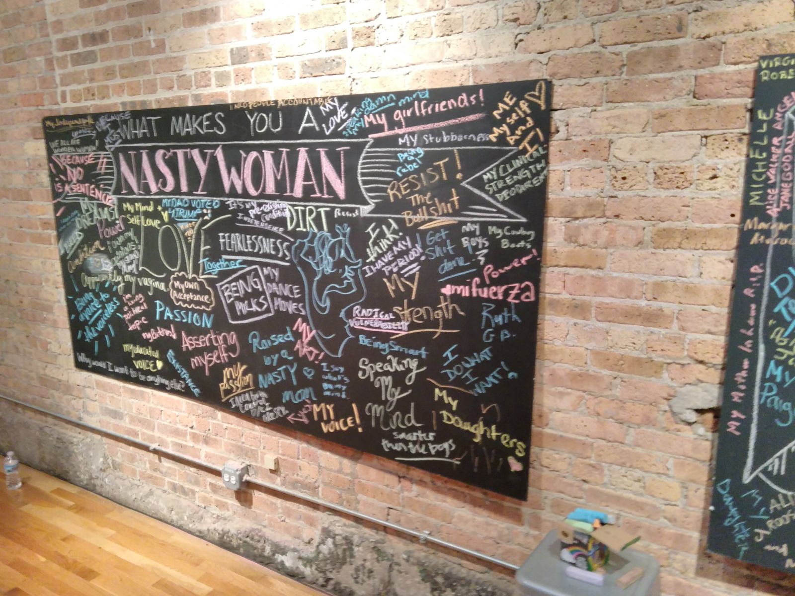 Public art board at Chicago Exhibition in 2017